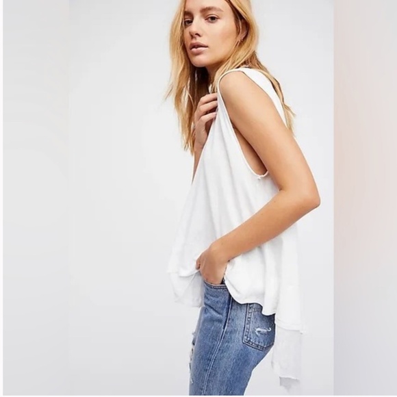 Free People Peachy Distressed Tank Top - Picture 3 of 16